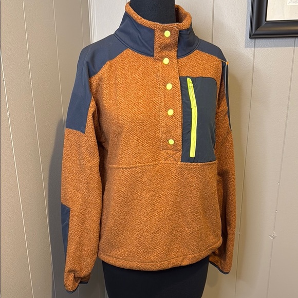 Prana Women’s Medium Orange and Navy Utility Jacket - Picture 1 of 5